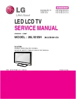 LG 26LV255H-ZA Service Manual предпросмотр