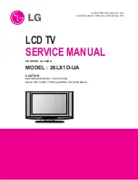 Preview for 1 page of LG 26LX1D-UA Service Manual