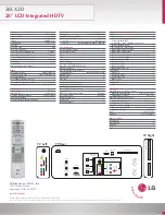 Предварительный просмотр 2 страницы LG 26LX2D Specifications