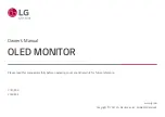 Preview for 1 page of LG 27BQ85E Owner'S Manual