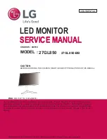 Предварительный просмотр 1 страницы LG 27GL850-BB Service Manual