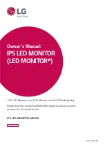 Предварительный просмотр 1 страницы LG 27MP89HM Owner'S Manual