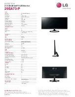 Preview for 2 page of LG 29EA73-P Specification