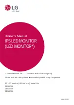 LG 29WK500 Owner'S Manual preview