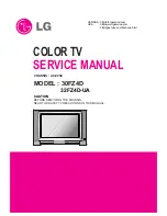 Preview for 1 page of LG 30FZ4D Service Manual