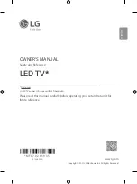 Preview for 1 page of LG 32/43LM562 Owner'S Manual