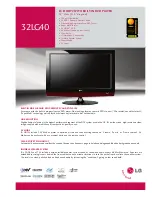 Preview for 1 page of LG 3240 -  - 32" LCD TV Specifications