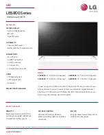 Preview for 1 page of LG 32LB5800 Brochure & Specs