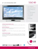 Preview for 1 page of LG 32LC4D Series Specifications