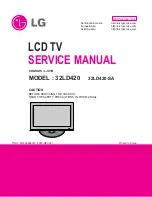 LG 32LD420 Service Manual preview