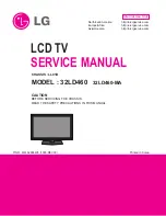 Предварительный просмотр 1 страницы LG 32LD460 Service Manual