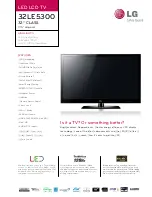 Preview for 1 page of LG 32LE5300 Specifications