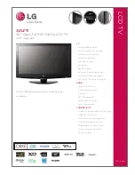 Предварительный просмотр 1 страницы LG 32LF11 -  - 32" LCD TV Specifications