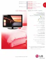 Preview for 1 page of LG 32LG500H Specifications