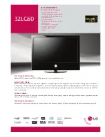 Preview for 1 page of LG 32LG60 Series Specifications