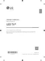 Предварительный просмотр 1 страницы LG 32LM575 Owner'S Manual