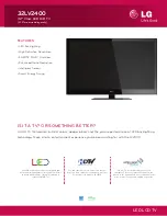 LG 32LV2400 Specifications preview