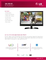 Preview for 1 page of LG 32LV2500 Specifications