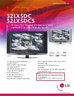 Preview for 1 page of LG 32LX5DC Specifications