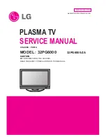 Предварительный просмотр 1 страницы LG 32PG6000 Service Manual