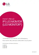 Предварительный просмотр 1 страницы LG 34UM59 Owner'S Manual