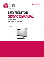 Предварительный просмотр 1 страницы LG 34UM61 Service Manual