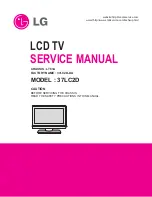 Preview for 1 page of LG 37LC2D Series Service Manual