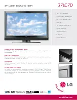 LG 37LC7D Series Specifications preview