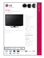 Предварительный просмотр 1 страницы LG 37LH20 -  - 37" LCD TV Specification