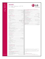 Предварительный просмотр 2 страницы LG 37LH20 -  - 37" LCD TV Specification