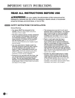 Предварительный просмотр 6 страницы LG 3828EL3004L User Manual