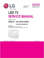 Предварительный просмотр 1 страницы LG 40LX560H Service Manual