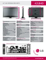 Предварительный просмотр 2 страницы LG 42LB4D Specifications