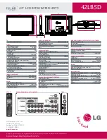 Preview for 2 page of LG 42LB5D Specifications