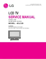 Preview for 1 page of LG 42LC2D Series Service Manual