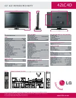 Preview for 2 page of LG 42LC4D Series Specifications