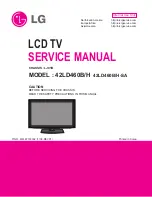 Предварительный просмотр 1 страницы LG 42LD460B/H Service Manual