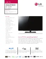 Preview for 1 page of LG 42LD550 Specification