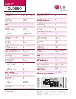 Preview for 2 page of LG 42LD550 Specification