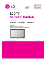 Предварительный просмотр 1 страницы LG 42LD560 Service Manual