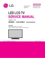 Preview for 1 page of LG 42LE4300 Service Manual