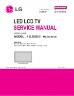 Предварительный просмотр 1 страницы LG 42LE5350 Service Manual