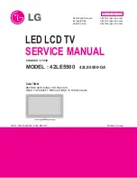 LG 42LE5500 Service Manual предпросмотр