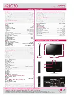 Preview for 2 page of LG 42LG30 Series Specification