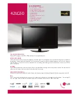 LG 42LG50 Series Specifications preview