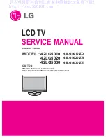 Предварительный просмотр 1 страницы LG 42LG5010 Service Manual