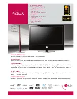 Preview for 1 page of LG 42LGX Specification