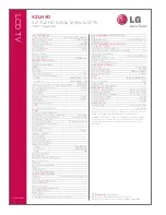 Preview for 2 page of LG 42LH40 Series Specifications