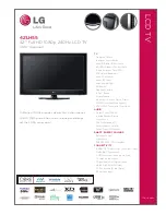 LG 42LH55 Specifications предпросмотр