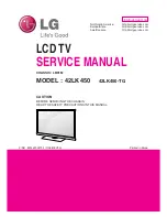 LG 42LK450 Service Manual предпросмотр